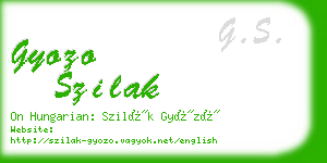 gyozo szilak business card